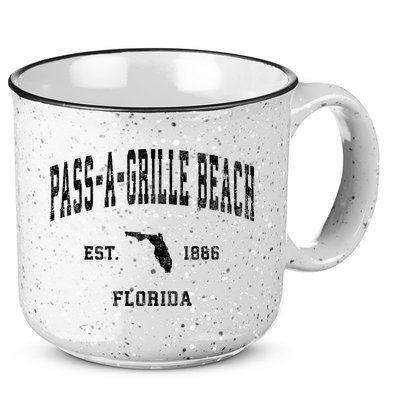 Pass A Grille Beach Florida Fl Vintage Established Athletic 15oz Campfire Ceramic Mug
