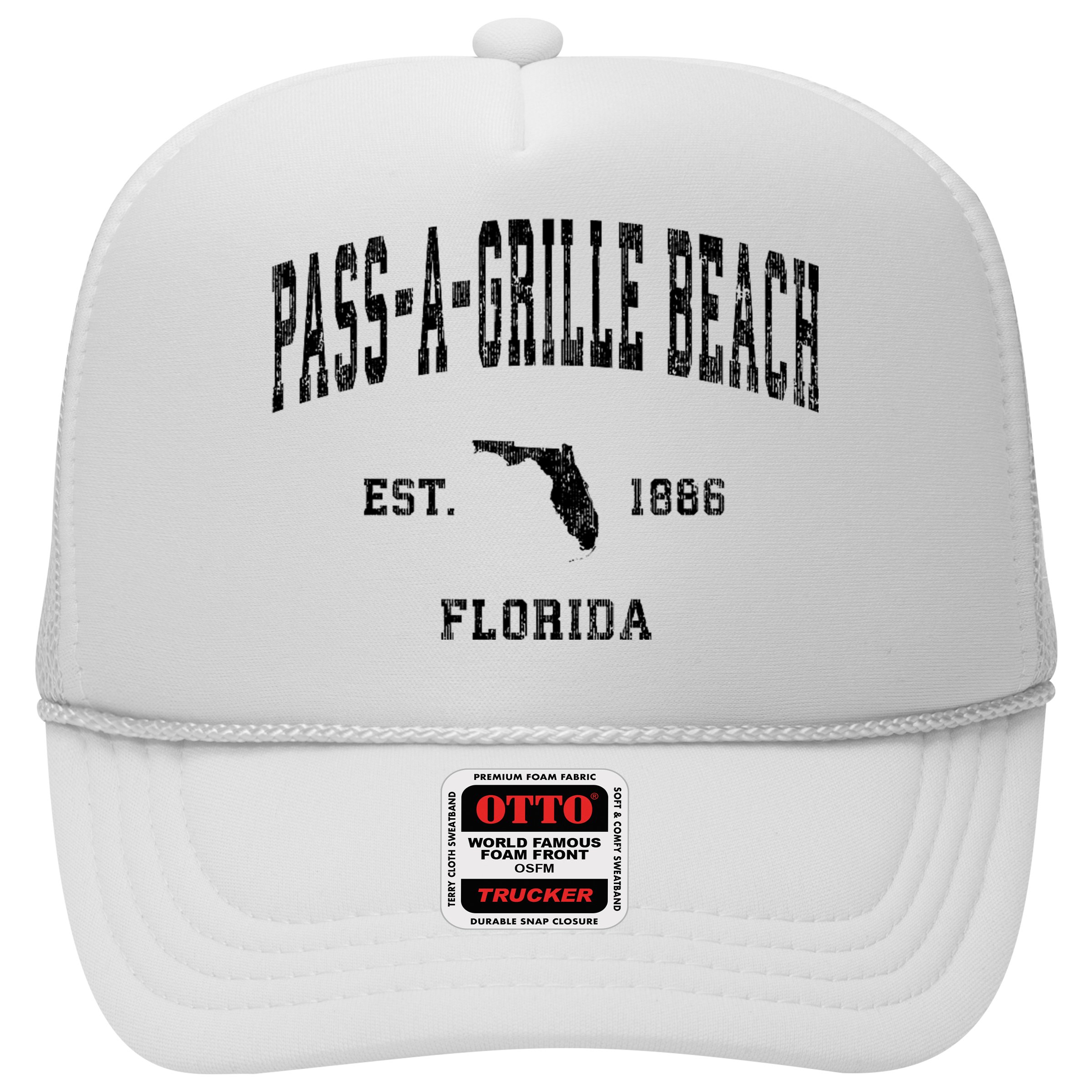 Pass A Grille Beach Florida Fl Vintage Established Athletic Hat