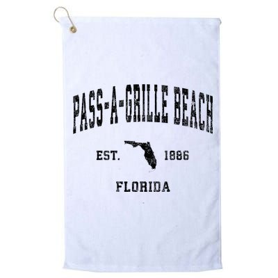 Pass A Grille Beach Florida Fl Vintage Established Athletic Golf Towel