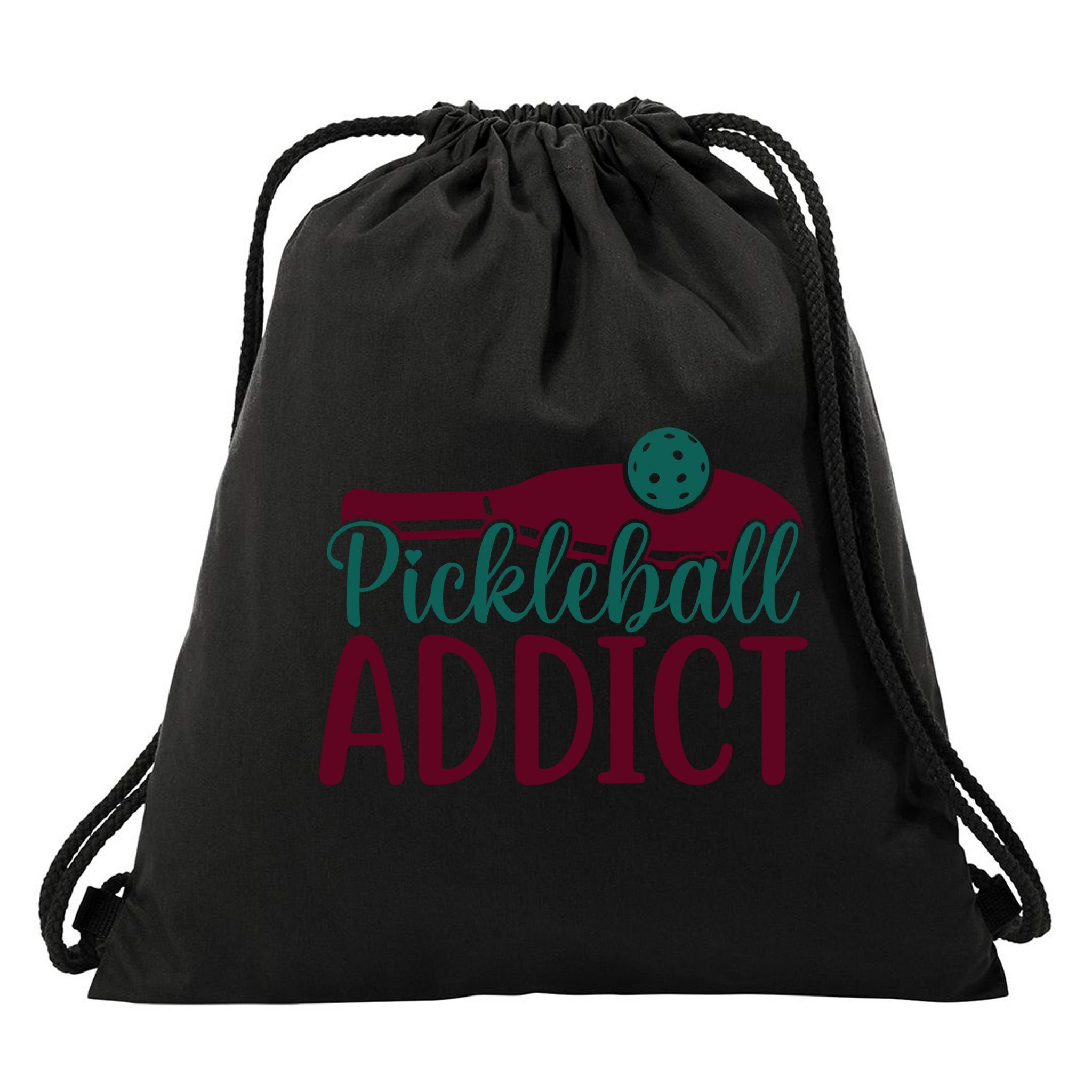 Pickleball Addict Gift For Player Sport Team Drawstring Bag