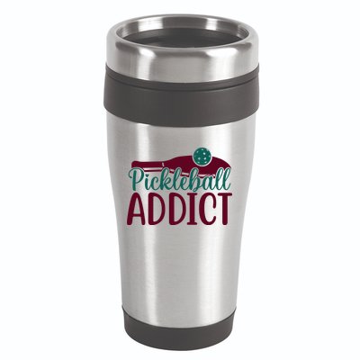 Pickleball Addict Gift For Player Sport Team 16oz Travel Tumbler