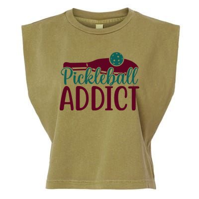 Pickleball Addict Gift For Player Sport Team Garment-Dyed Women's Muscle Tee