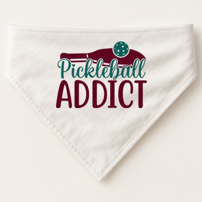 Pickleball Addict Gift For Player Sport Team USA-Made Doggie Bandana