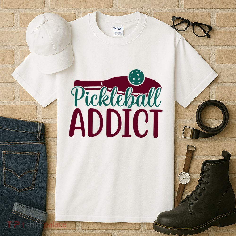 Pickleball Addict Gift For Player Sport Team Tall T-Shirt