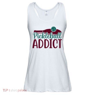 Pickleball Addict Gift For Player Sport Team Ladies Essential Flowy Tank