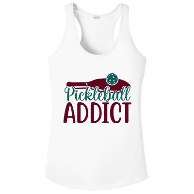 Pickleball Addict Gift For Player Sport Team Ladies PosiCharge Competitor Racerback Tank