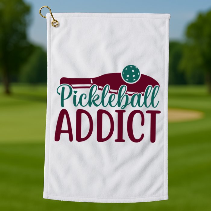 Pickleball Addict Gift For Player Sport Team Golf Towel