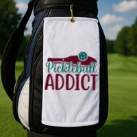 Pickleball Addict Gift For Player Sport Team Golf Towel