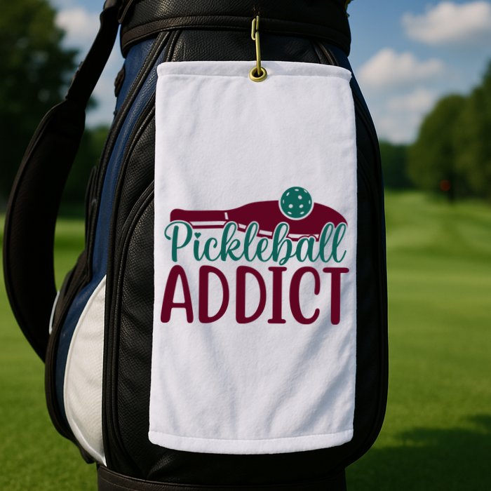 Pickleball Addict Gift For Player Sport Team Golf Towel