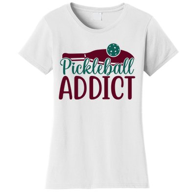 Pickleball Addict Gift For Player Sport Team Women's T-Shirt