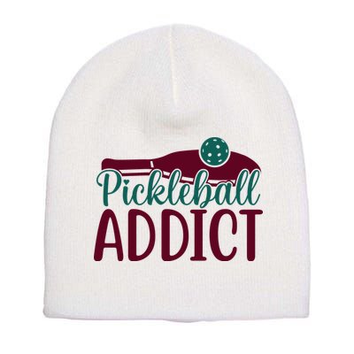 Pickleball Addict Gift For Player Sport Team Short Acrylic Beanie
