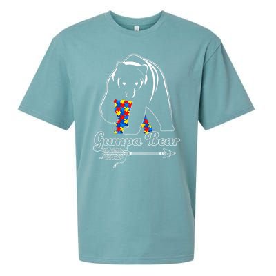 Proud Autism Gumpa Bear Autism Awareness Autistic Support Cool Gift Sueded Cloud Jersey T-Shirt