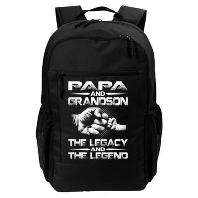 Papa And Grandson The Legend And The Legacy TShirt Daily Commute Backpack
