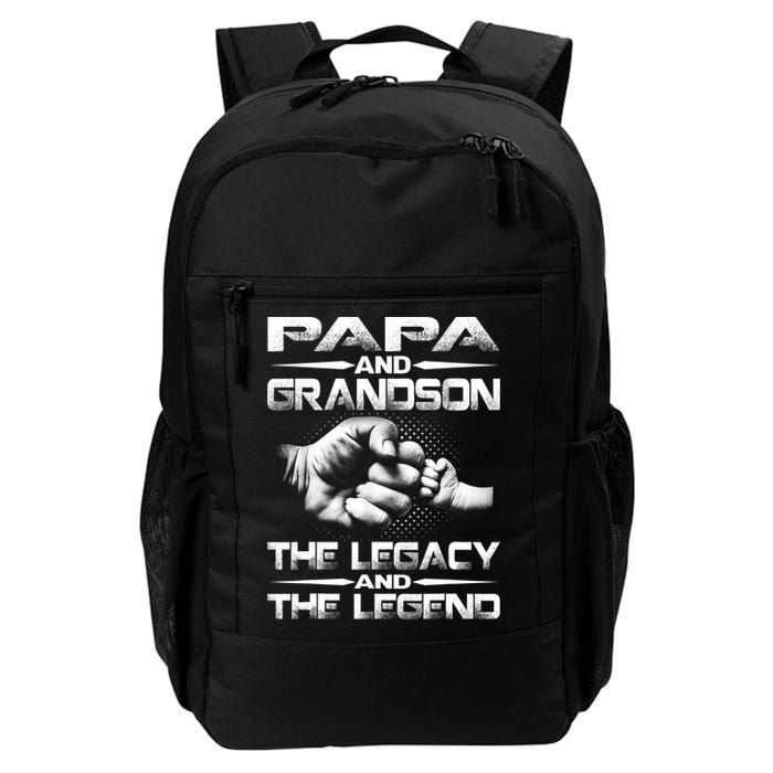 Papa And Grandson The Legend And The Legacy TShirt Backpack