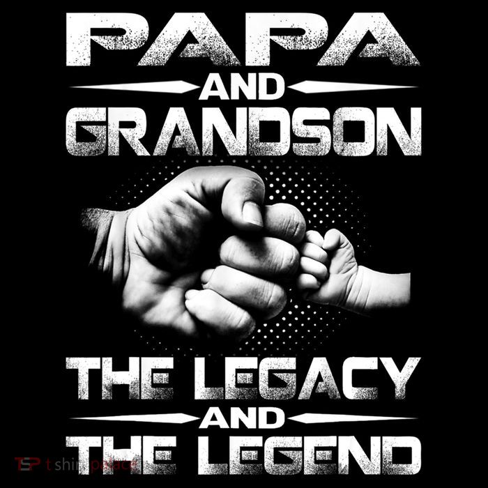 Papa And Grandson The Legend And The Legacy TShirt 7-Panel Snapback Hat
