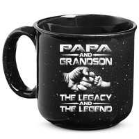 Papa And Grandson The Legend And The Legacy TShirt 15oz Campfire Ceramic Mug
