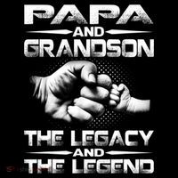Papa And Grandson The Legend And The Legacy TShirt Drawstring Bag