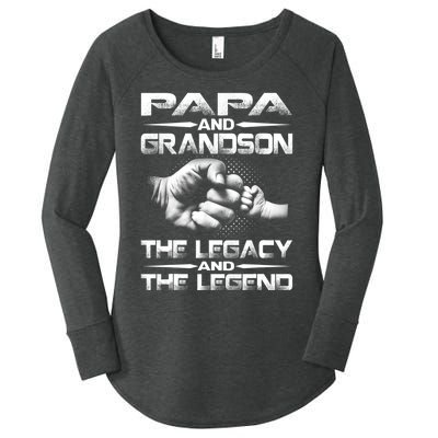 Papa And Grandson The Legend And The Legacy TShirt Women's Perfect Tri Tunic Long Sleeve Shirt