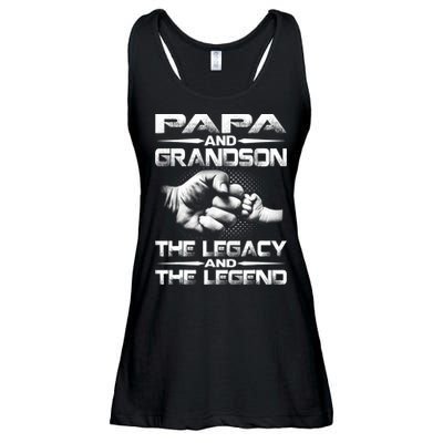 Papa And Grandson The Legend And The Legacy TShirt Ladies Essential Flowy Tank