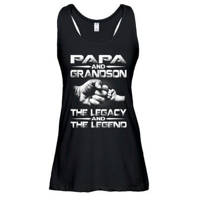 Papa And Grandson The Legend And The Legacy TShirt Ladies Essential Flowy Tank