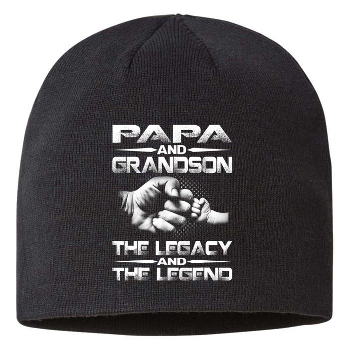 Papa And Grandson The Legend And The Legacy TShirt Sustainable Beanie