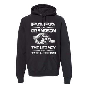 Papa And Grandson The Legend And The Legacy TShirt Premium Hoodie