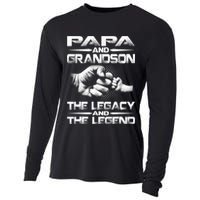 Papa And Grandson The Legend And The Legacy TShirt Cooling Performance Long Sleeve Crew