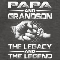 Papa And Grandson The Legend And The Legacy TShirt Vector Backpack