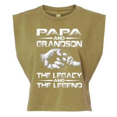 Papa And Grandson The Legend And The Legacy TShirt Garment-Dyed Women's Muscle Tee