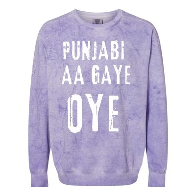 Punjabi Aa Gaye Oye Tonight Diljit Dosanjh Colorblast Crewneck Sweatshirt