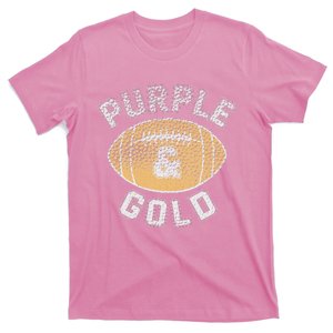 Purple and Gold Football Game Day Home Team Group T-Shirt