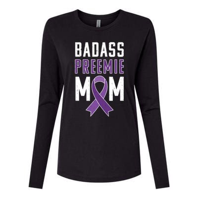 Prematurity Awareness Gift Preemie Mom Ribbon Gift Womens Cotton Relaxed Long Sleeve T-Shirt