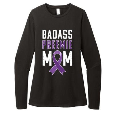 Prematurity Awareness Gift Preemie Mom Ribbon Gift Womens CVC Long Sleeve Shirt