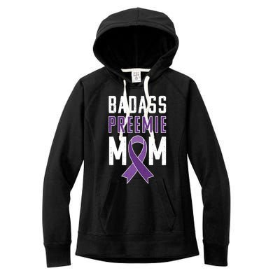 Prematurity Awareness Gift Preemie Mom Ribbon Gift Women's Fleece Hoodie