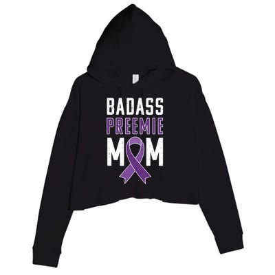 Prematurity Awareness Gift Preemie Mom Ribbon Gift Crop Fleece Hoodie