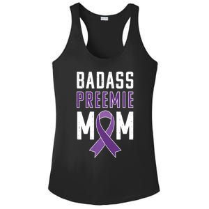 Prematurity Awareness Gift Preemie Mom Ribbon Gift Ladies PosiCharge Competitor Racerback Tank