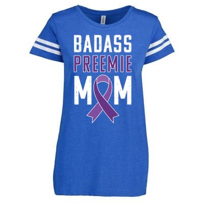 Prematurity Awareness Gift Preemie Mom Ribbon Gift Enza Ladies Jersey Football T-Shirt