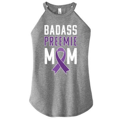 Prematurity Awareness Gift Preemie Mom Ribbon Gift Women's Perfect Tri Rocker Tank