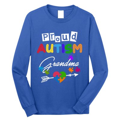 Proud Autism Grandma Puzzle Heart Autism Awareness Great Gift Long Sleeve Shirt