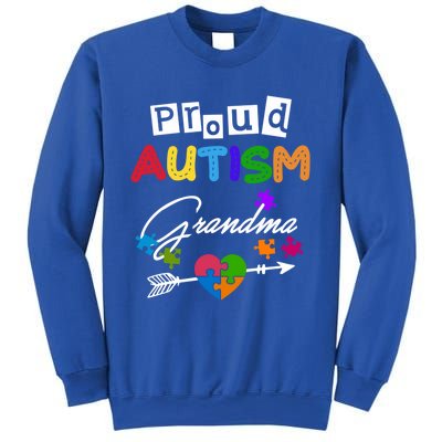 Proud Autism Grandma Puzzle Heart Autism Awareness Great Gift Sweatshirt