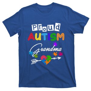 Proud Autism Grandma Puzzle Heart Autism Awareness Great Gift T-Shirt