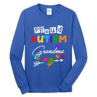 Proud Autism Grandma Puzzle Heart Autism Awareness Great Gift Tall Long Sleeve T-Shirt