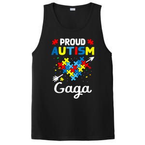 Proud Autism Gaga Love Support Accept Heart Gift PosiCharge Competitor Tank