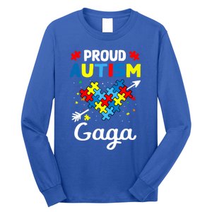 Proud Autism Gaga Love Support Accept Heart Gift Long Sleeve Shirt