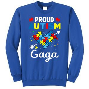 Proud Autism Gaga Love Support Accept Heart Gift Sweatshirt