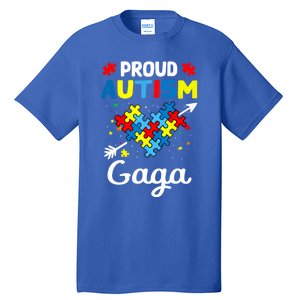 Proud Autism Gaga Love Support Accept Heart Gift Tall T-Shirt