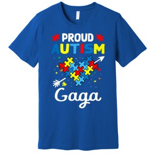 Proud Autism Gaga Love Support Accept Heart Gift Premium T-Shirt