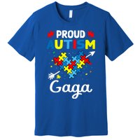 Proud Autism Gaga Love Support Accept Heart Gift Premium T-Shirt