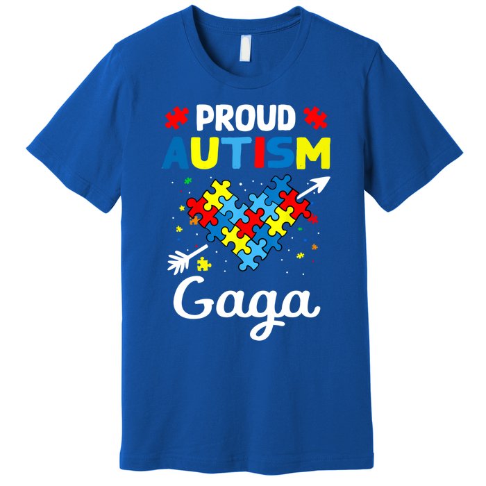 Proud Autism Gaga Love Support Accept Heart Gift Premium T-Shirt