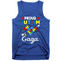 Proud Autism Gaga Love Support Accept Heart Gift Tank Top